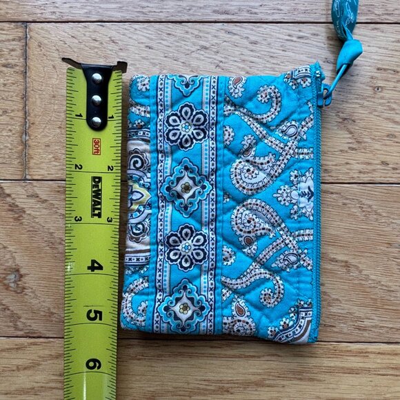 Vera Bradley Blue Paisley Quilted Zippered Coin Purse - Picture 4 of 5